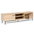 ID MARKET - Meuble TV 180 cm SEATTLE avec rangements design industriel - vignette