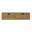 OVIALA - Meuble TV suspendu 120 cm industriel bois  - Jessy - vignette