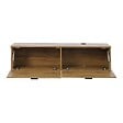 OVIALA - Meuble TV suspendu 120 cm industriel bois  - Jessy - vignette
