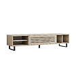 HABITAT ET JARDIN - Meuble TV en bois "Safir" - 160 x 40 x 35 cm - Travertin - vignette