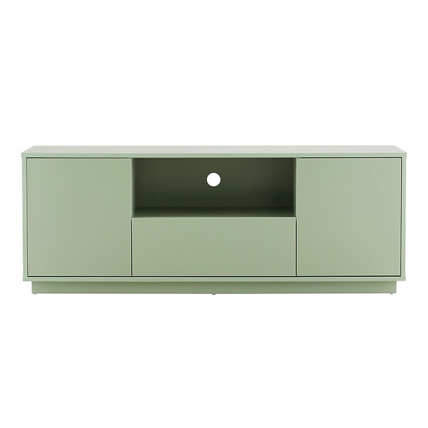 OVIALA - Meuble TV moderne rectangulaire L140 cm vert - Ruben - large