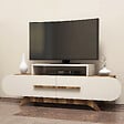 HABITAT ET JARDIN - Meuble TV en bois "Rose" - 145 x 36 x 49 cm - Crème de noix - vignette