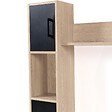 ID MARKET - Ensemble meuble TV 180 cm et étagères HOUSTON bois et noir - vignette