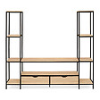 ID MARKET - Ensemble meuble TV 164 cm DETROIT avec étagères design industriel - vignette