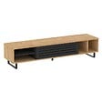 OVIALA - Meuble TV 160 cm effet bois clair - Jake - vignette