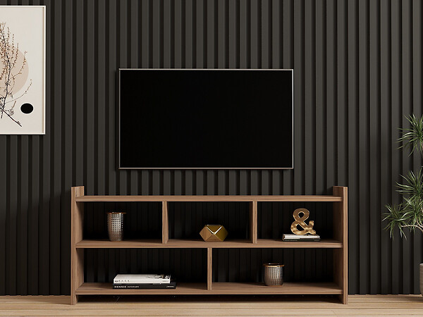 HABITAT ET JARDIN - Meuble TV en bois "Pera" - 117 x 28 x 55 cm - Pin atlantique - large