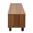 OVIALA - Meuble TV 2 portes rectangulaire L160 cm bois foncé - Juno - vignette