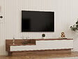 HABITAT ET JARDIN - Meuble TV en bois "Barko" - 160 x 35 x 35 cm - Pin atlantiqueBlanc - vignette