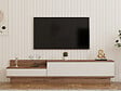 HABITAT ET JARDIN - Meuble TV en bois "Barko" - 160 x 35 x 35 cm - Pin atlantiqueBlanc - vignette