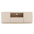 OVIALA - Meuble TV moderne rectangulaire L140 cm écru - Ruben - vignette