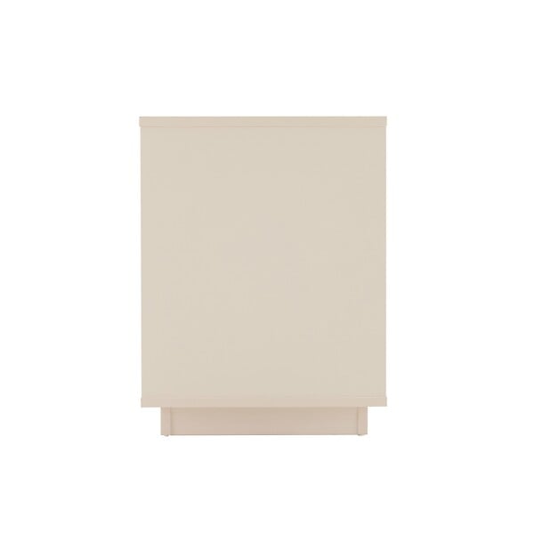 OVIALA - Meuble TV moderne rectangulaire L140 cm écru - Ruben - large