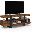 ID MARKET - Meuble TV 140 cm PHOENIX avec tiroirs bois effet vieilli et noir - vignette