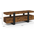 ID MARKET - Meuble TV 140 cm PHOENIX avec tiroirs bois effet vieilli et noir - vignette