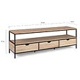 ID MARKET - Meuble TV 160 cm DETROIT 3 tiroirs design industriel - vignette