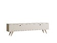 HABITAT ET JARDIN - Meuble TV en bois "Paris" - 160 x 25 x 40 cm - Blanc - vignette