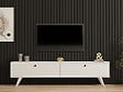 HABITAT ET JARDIN - Meuble TV en bois "Paris" - 160 x 25 x 40 cm - Blanc - vignette