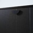 OVIALA - Meuble TV suspendu 160 cm moderne noir - Holly - vignette