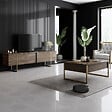 HABITAT ET JARDIN - Meuble TV en bois "Luxe" - 180 x 30 x 50 cm - NoyerOr - vignette