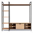 ID MARKET - Ensemble meuble TV 170 cm DETROIT avec étagères design industriel - vignette