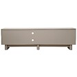 OVIALA - Meuble TV rectangulaire 3 portes L200 cm beige - Octave - vignette