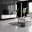 HABITAT ET JARDIN - Meuble TV en bois "Luxe" - 180 x 30 x 50 cm - Or blanc - vignette