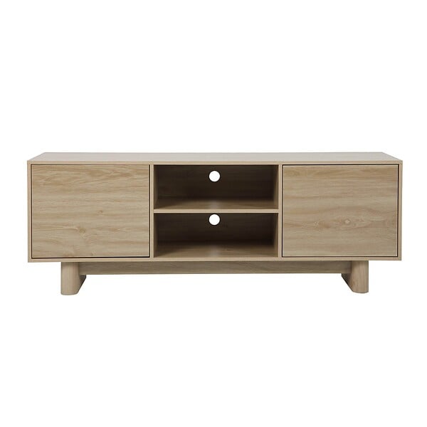 OVIALA - Meuble TV 160 cm scandinave bois clair - Bowy - large