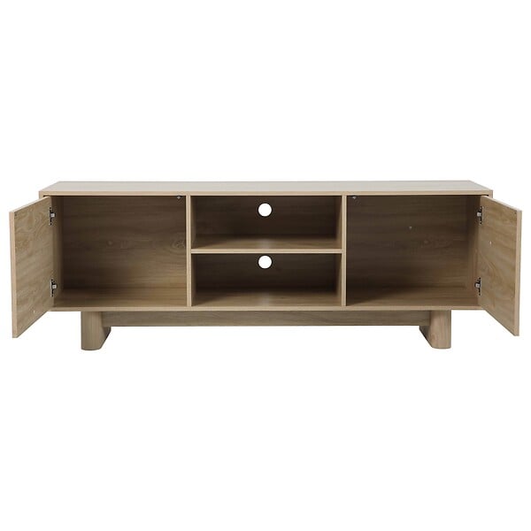 OVIALA - Meuble TV 160 cm scandinave bois clair - Bowy - large