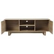 OVIALA - Meuble TV 160 cm scandinave bois clair - Bowy - vignette