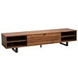 OVIALA - Meuble TV rectangulaire  2 portes L160 cm bois foncé - Julio - vignette