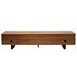 OVIALA - Meuble TV rectangulaire  2 portes L160 cm bois foncé - Julio - vignette