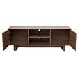 OVIALA - Meuble TV 160 cm scandinave bois foncé - Bowy - vignette