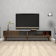 HABITAT ET JARDIN - Meuble TV en bois "Milan" - 180 x 35 x 40 cm - NoyerNoir - vignette