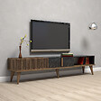 HABITAT ET JARDIN - Meuble TV en bois "Milan" - 180 x 35 x 40 cm - NoyerNoir - vignette