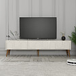 HABITAT ET JARDIN - Meuble TV en bois "Lyon" - 180 x 35 x 44 cm - CrèmeNoix - vignette