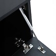 OVIALA - Meuble TV suspendu 200 cm moderne noir - Holly - vignette