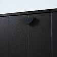 OVIALA - Meuble TV suspendu 200 cm moderne noir - Holly - vignette