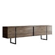 HABITAT ET JARDIN - Meuble TV en bois "Luxe" - 180 x 30 x 50 cm - NoyerNoir - vignette
