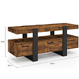 ID MARKET - Meuble TV 116 cm PHOENIX avec tiroirs bois effet vieilli et noir - vignette