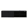 OVIALA - Meuble TV suspendu 120 cm moderne noir - Holly - vignette