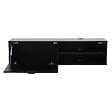 OVIALA - Meuble TV suspendu 120 cm moderne noir - Holly - vignette