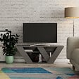 HABITAT ET JARDIN - Meuble TV en bois "Pipralla" - 110 x 30 x 40 cm - Anthracite - vignette