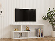 HABITAT ET JARDIN - Meuble TV en bois "Cafu" - 100 x 29 x 40 cm - Blanc - vignette