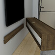 HABITAT ET JARDIN - Meuble TV en bois "Denby" - 160 x 31 x 29 cm - Noyer - vignette