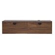 OVIALA - Meuble TV suspendu 120 cm industriel bois foncé - Jessy - vignette