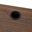 OVIALA - Meuble TV suspendu 120 cm industriel bois foncé - Jessy - vignette