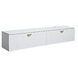 OVIALA - Meuble TV suspendu 160 cm moderne blanc - Holly - vignette