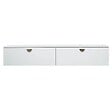 OVIALA - Meuble TV suspendu 160 cm moderne blanc - Holly - vignette