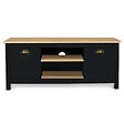 ID MARKET - Meuble TV 113 cm campagne ISIS bois et noir - vignette