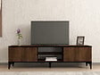 HABITAT ET JARDIN - Meuble TV en bois "Erem" - 180 x 40 x 45 cm - NoyerNoir - vignette