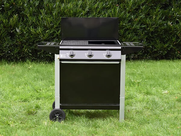 COOKIN G. - Barbecue gaz 3 brûleurs - Plancha et grille - COOKIN G. - large